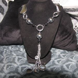 Black and Silver Bold Necklace